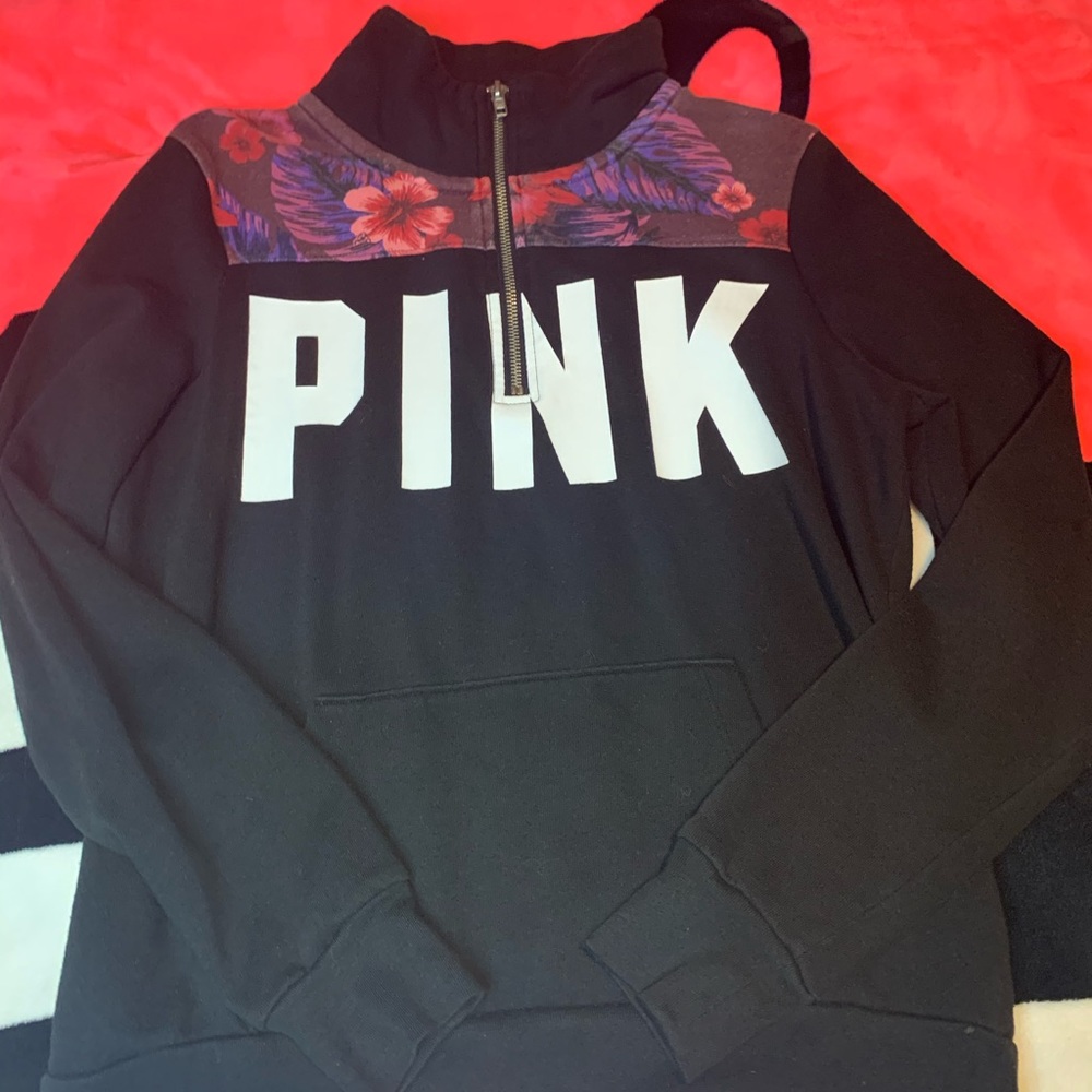 Vs Pink Everyday Lounge Perfect Quarter Zip
